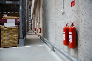 fire extinguishers in the warehouse | property maintenance