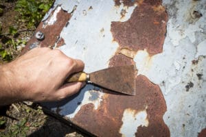 scraping rust | rust removal pressure washing