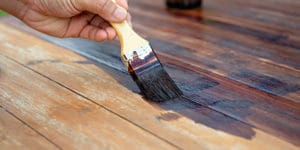 apply wood Stain or weatherproofing sealant | boat dock cleaning