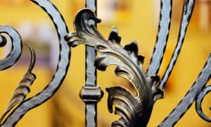 how to clean wrought iron doors