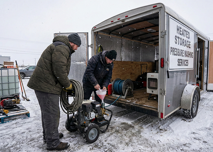 power washing in winter
