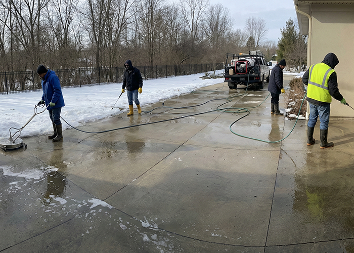 winter pressure washing