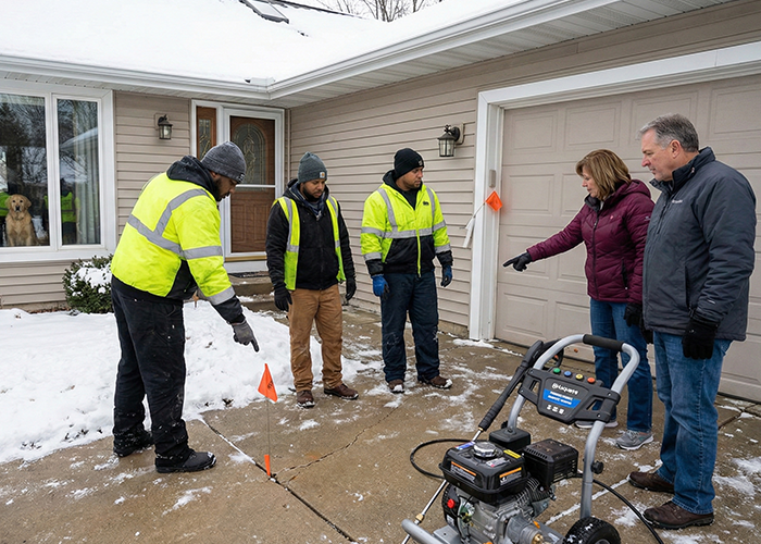 winter pressure washing