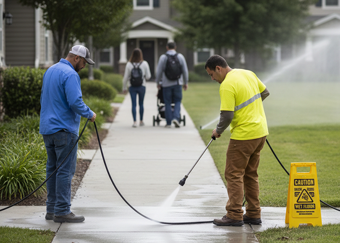 regular pressure washing