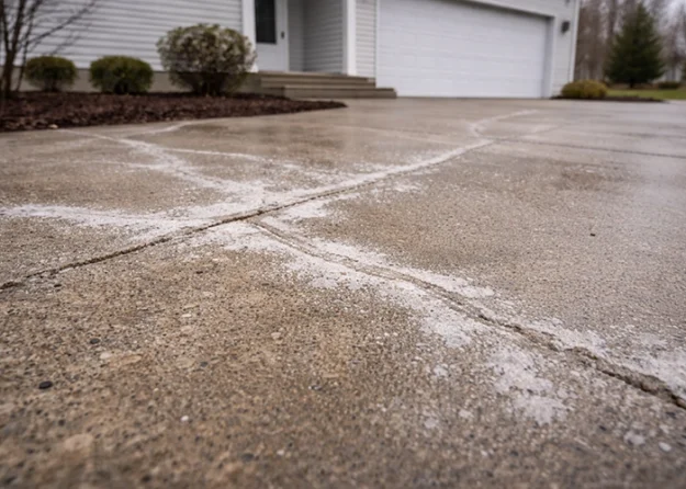Effective Road Salt Removal From Concrete to Prevent Winter Corrosion Removing Road Salt