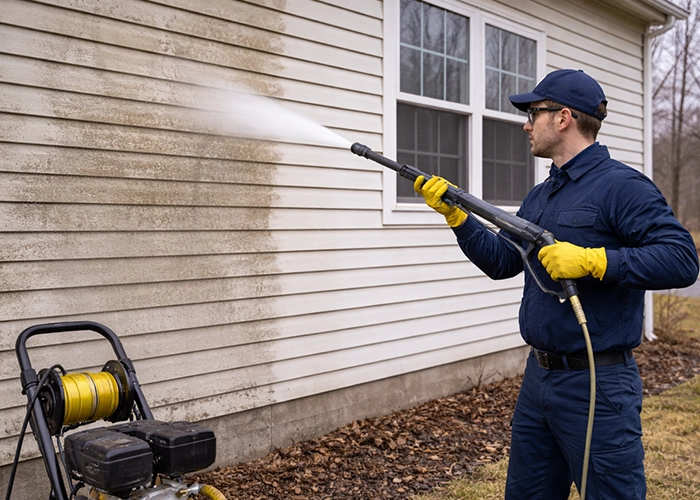 Exterior house cleaning