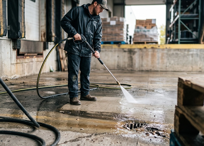 commercial loading dock cleaning