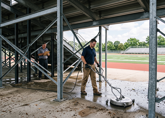school pressure washing