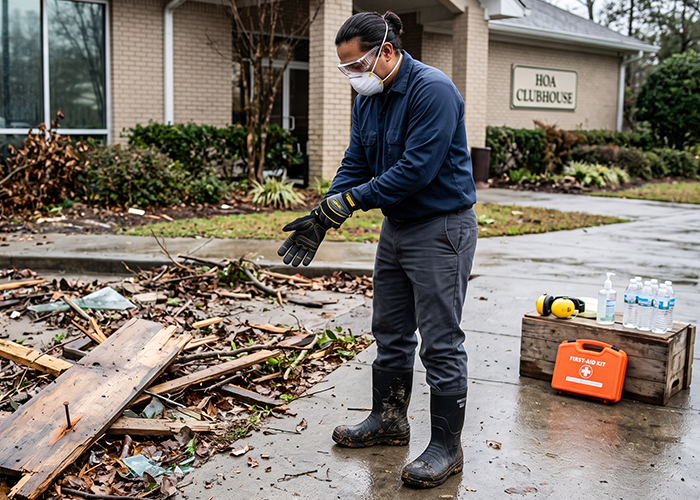 post-storm property cleanup